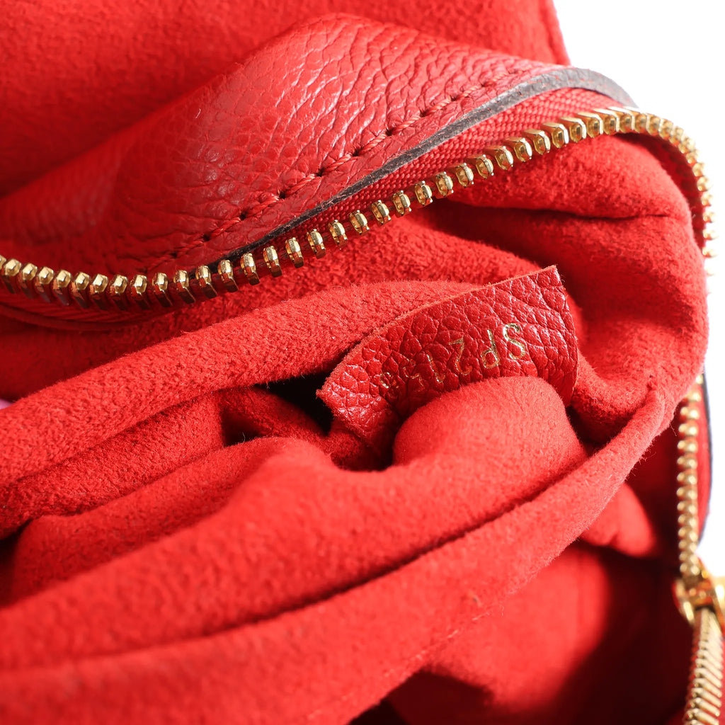 Louis Vuitton Alma B'N'B Monogram Canvas 2Way Handbag in Brown x Red M41779