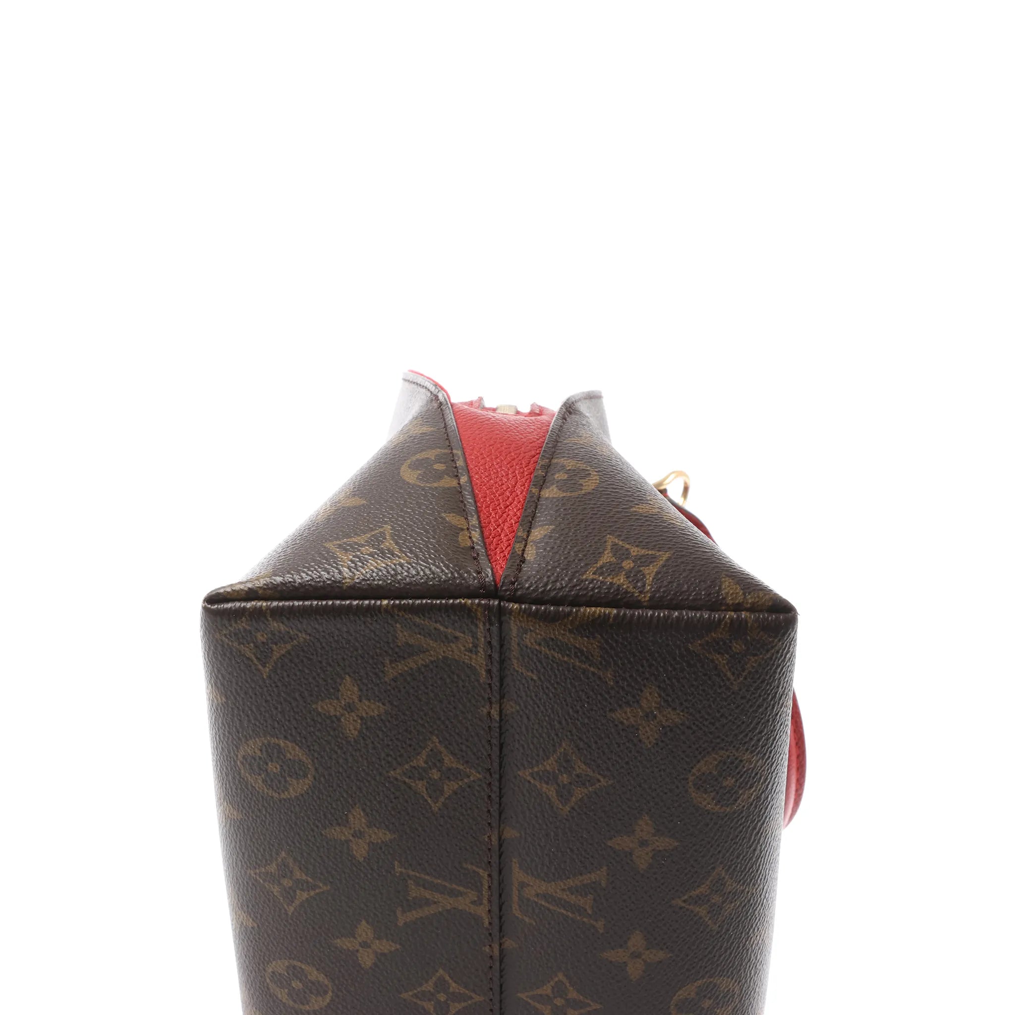 Louis Vuitton Alma B'N'B Monogram Canvas 2Way Handbag in Brown x Red M41779