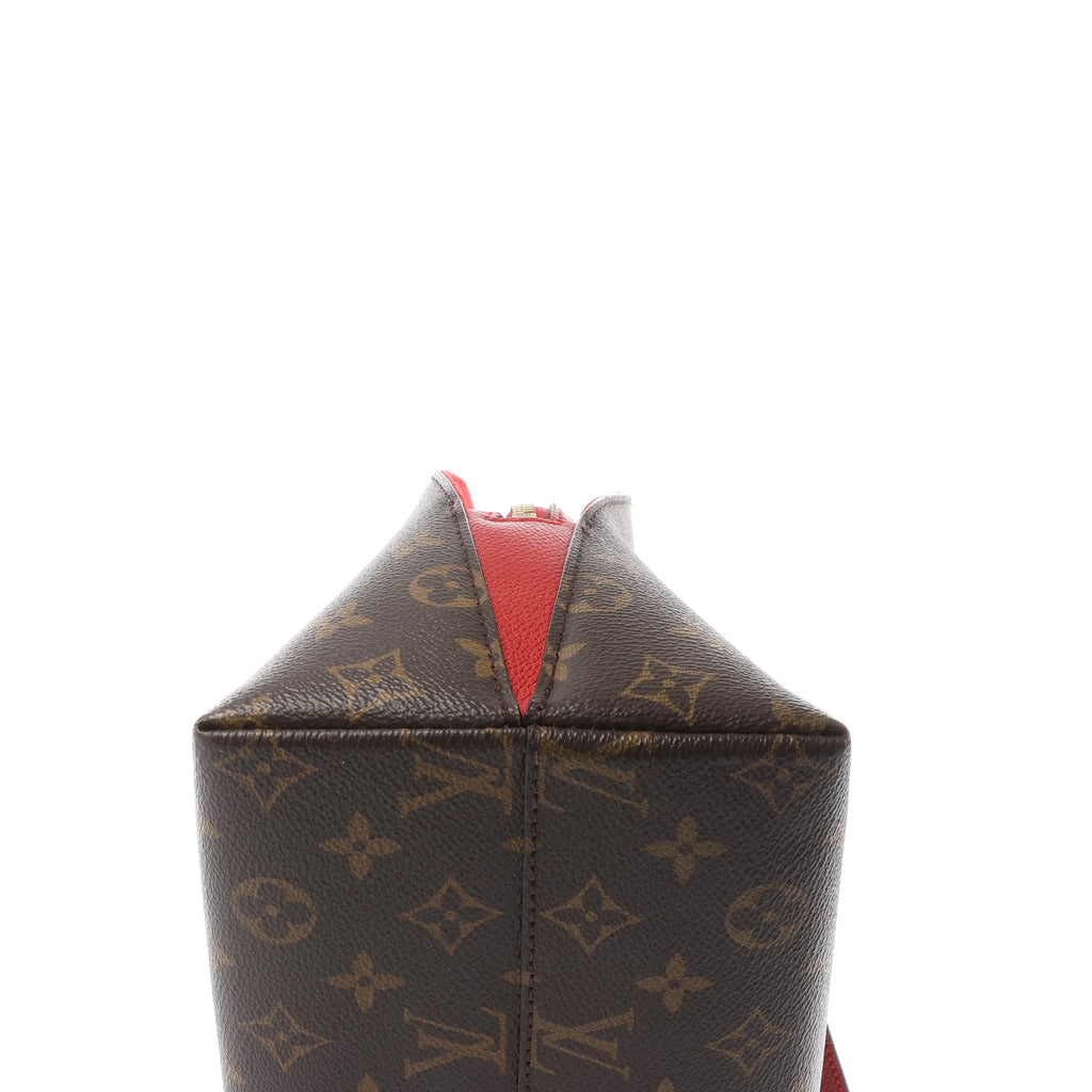 Louis Vuitton Alma B'N'B Monogram Canvas 2Way Handbag in Brown x Red M41779