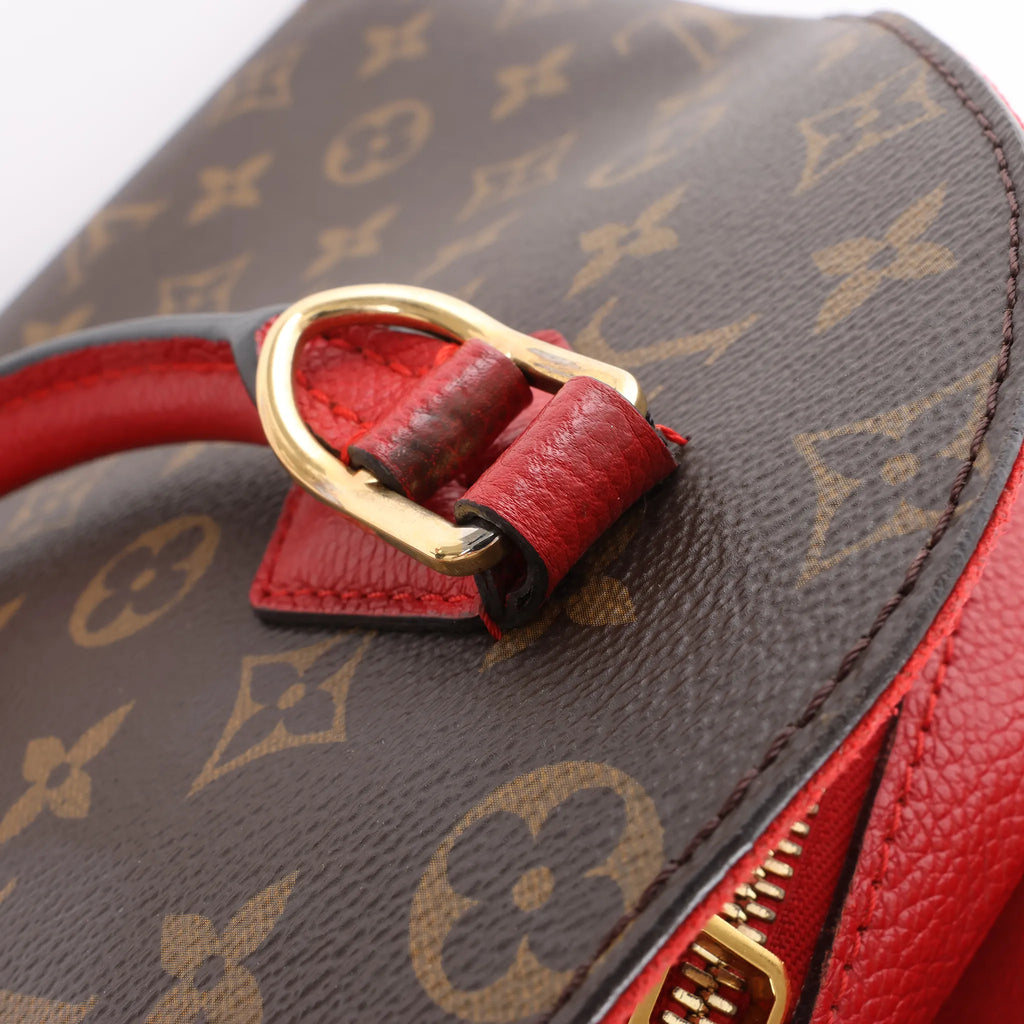 Louis Vuitton Alma B'N'B Monogram Canvas 2Way Handbag in Brown x Red M41779