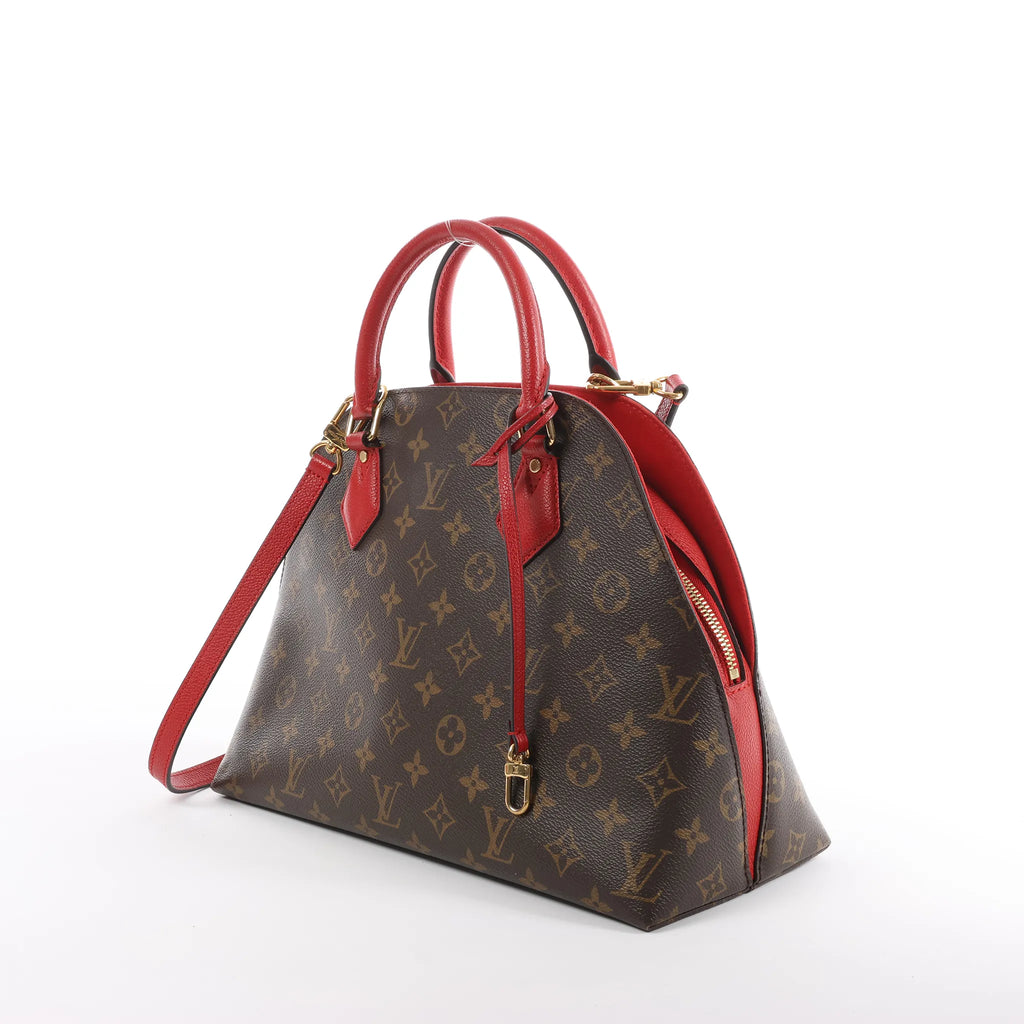 Louis Vuitton Alma B'N'B Monogram Canvas 2Way Handbag in Brown x Red M41779