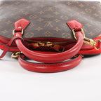 Louis Vuitton Alma B'N'B Monogram Canvas 2Way Handbag in Brown x Red M41779