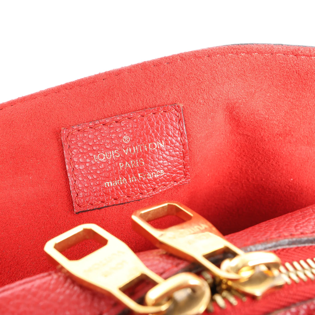 Louis Vuitton Alma B'N'B Monogram Canvas 2Way Handbag in Brown x Red M41779