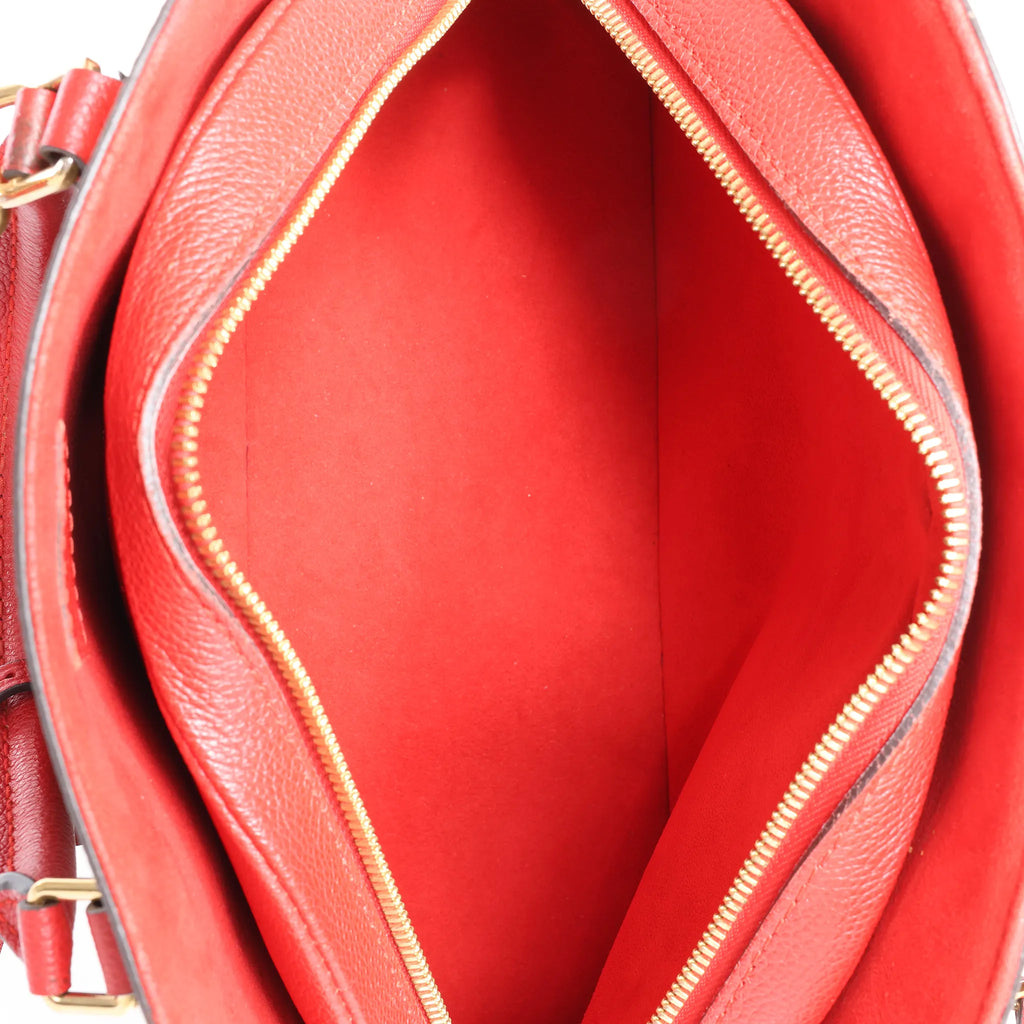 Louis Vuitton Alma B'N'B Monogram Canvas 2Way Handbag in Brown x Red M41779