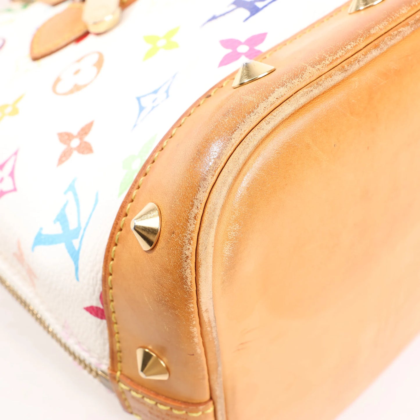 Louis Vuitton Multicolor Monogram Alma Handbag in White M92647