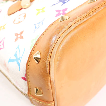 Louis Vuitton Multicolor Monogram Alma Handbag in White M92647