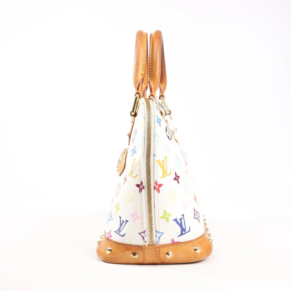 Louis Vuitton Multicolor Monogram Alma Handbag in White M92647
