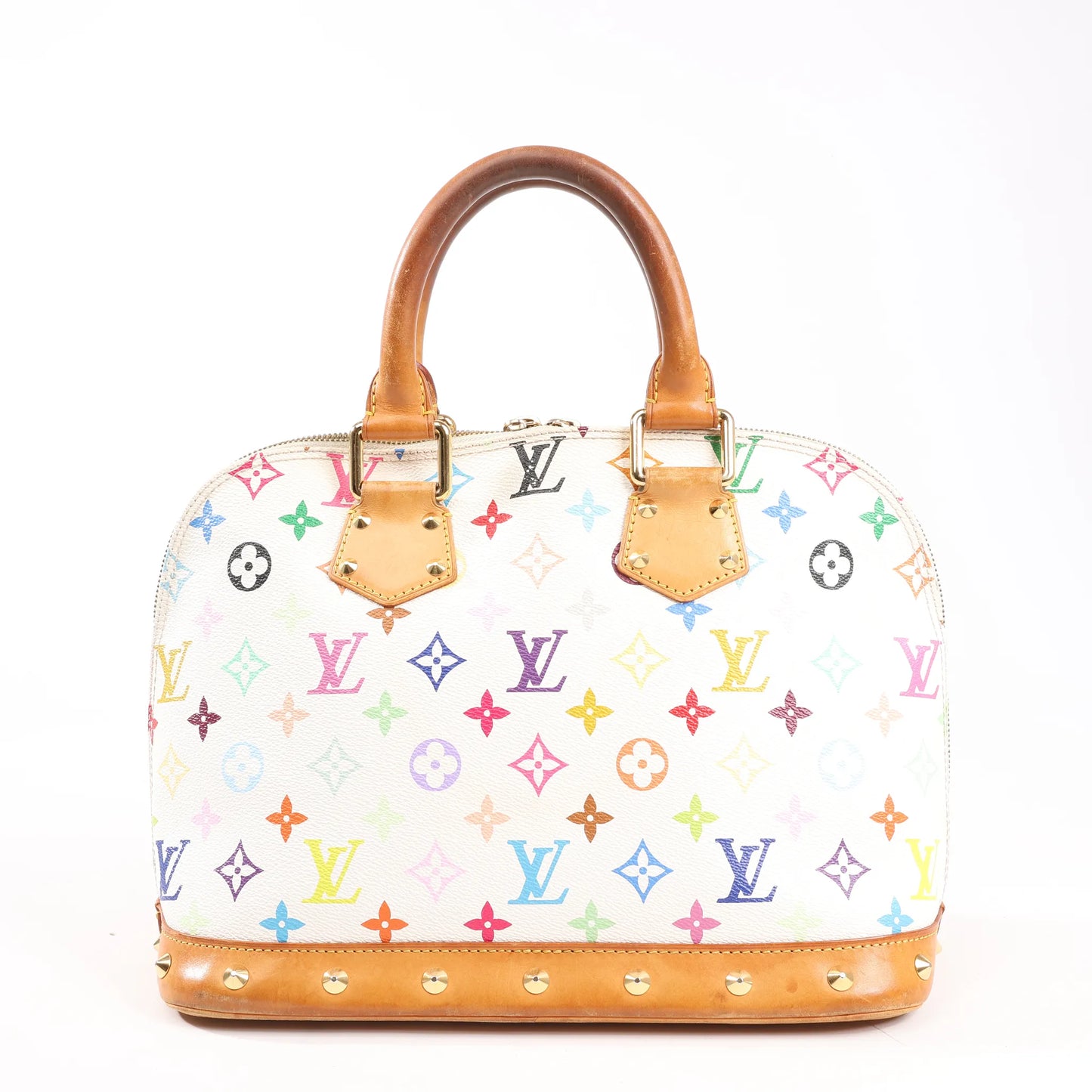 Louis Vuitton Multicolor Monogram Alma Handbag in White M92647
