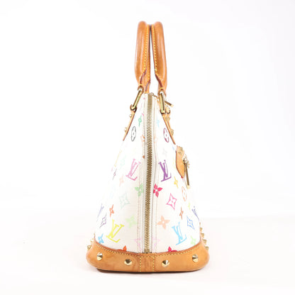 Louis Vuitton Multicolor Monogram Alma Handbag in White M92647
