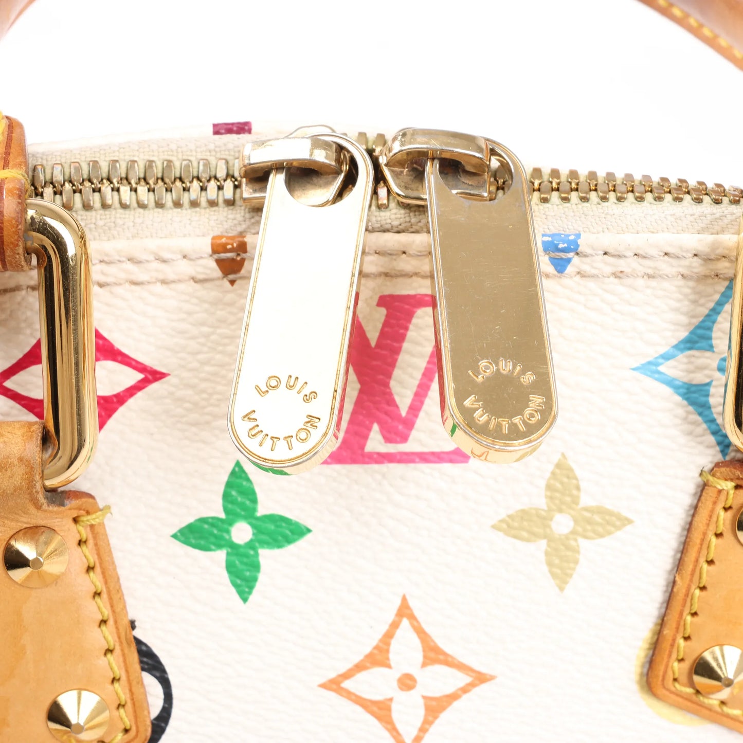 Louis Vuitton Multicolor Monogram Alma Handbag in White M92647