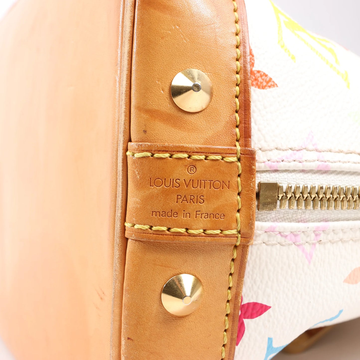 Louis Vuitton Multicolor Monogram Alma Handbag in White M92647