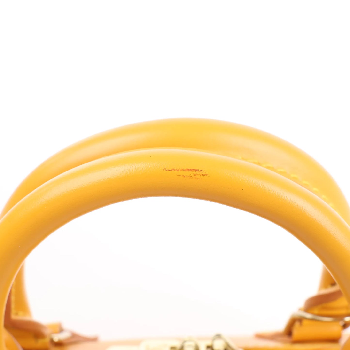 Sac à main Louis Vuitton Alma PM en cuir épi jaune M40619