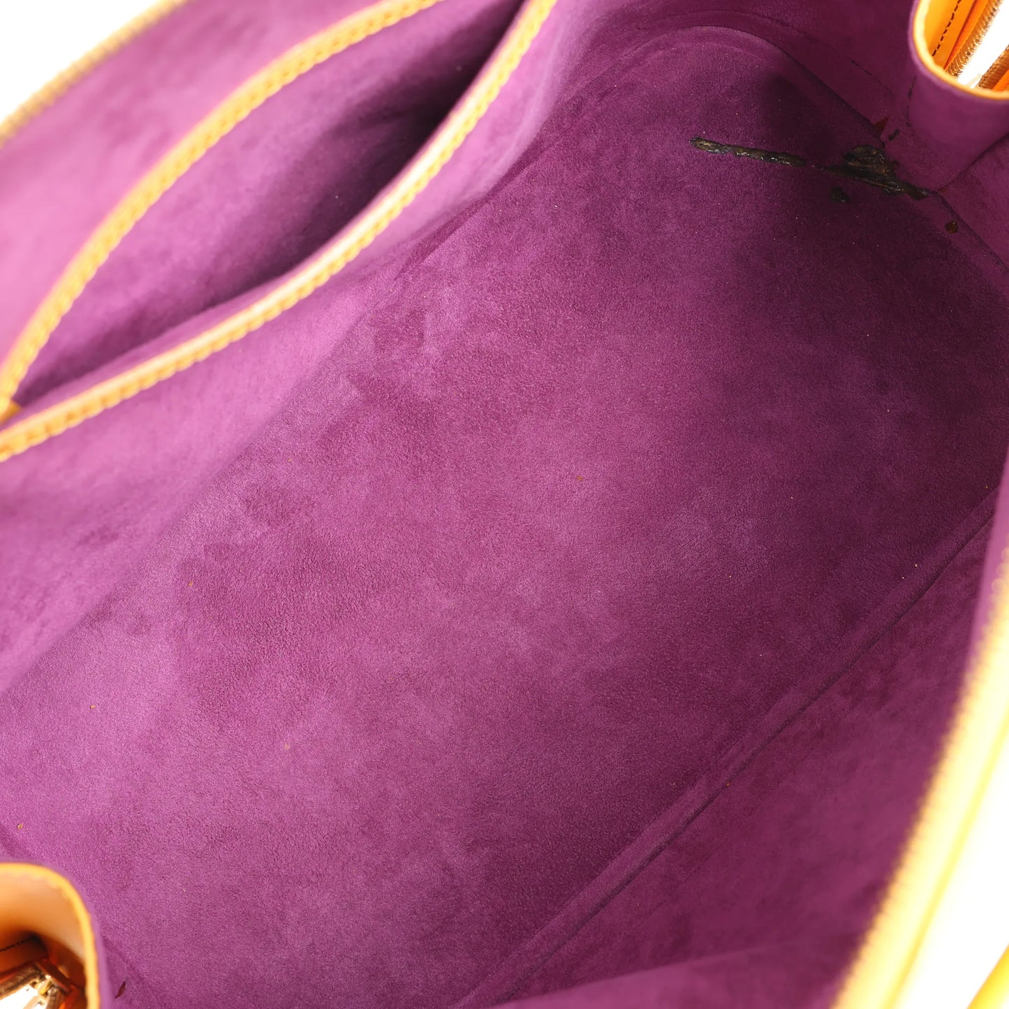 Sac à main Louis Vuitton Alma PM en cuir épi jaune M40619