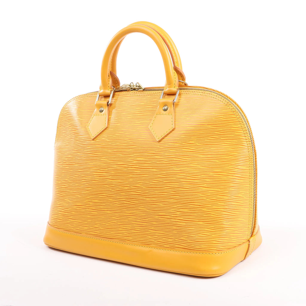 Louis Vuitton Alma PM Epi Leather Handbag in Yellow M40619