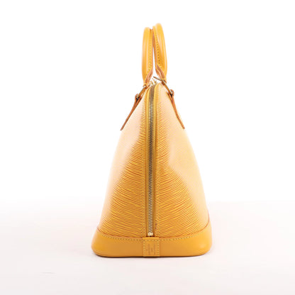 Sac à main Louis Vuitton Alma PM en cuir épi jaune M40619