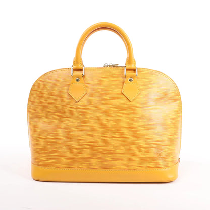 Sac à main Louis Vuitton Alma PM en cuir épi jaune M40619