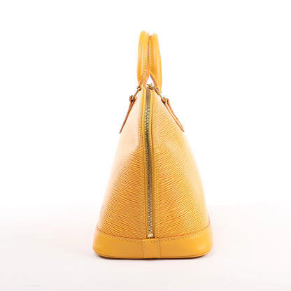 Sac à main Louis Vuitton Alma PM en cuir épi jaune M40619
