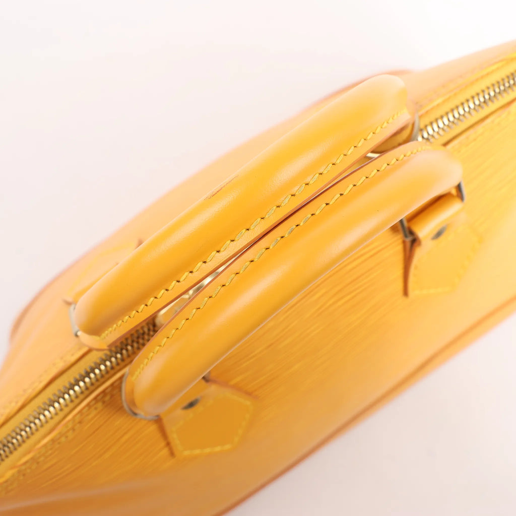 Louis Vuitton Alma PM Epi Leather Handbag in Yellow M40619