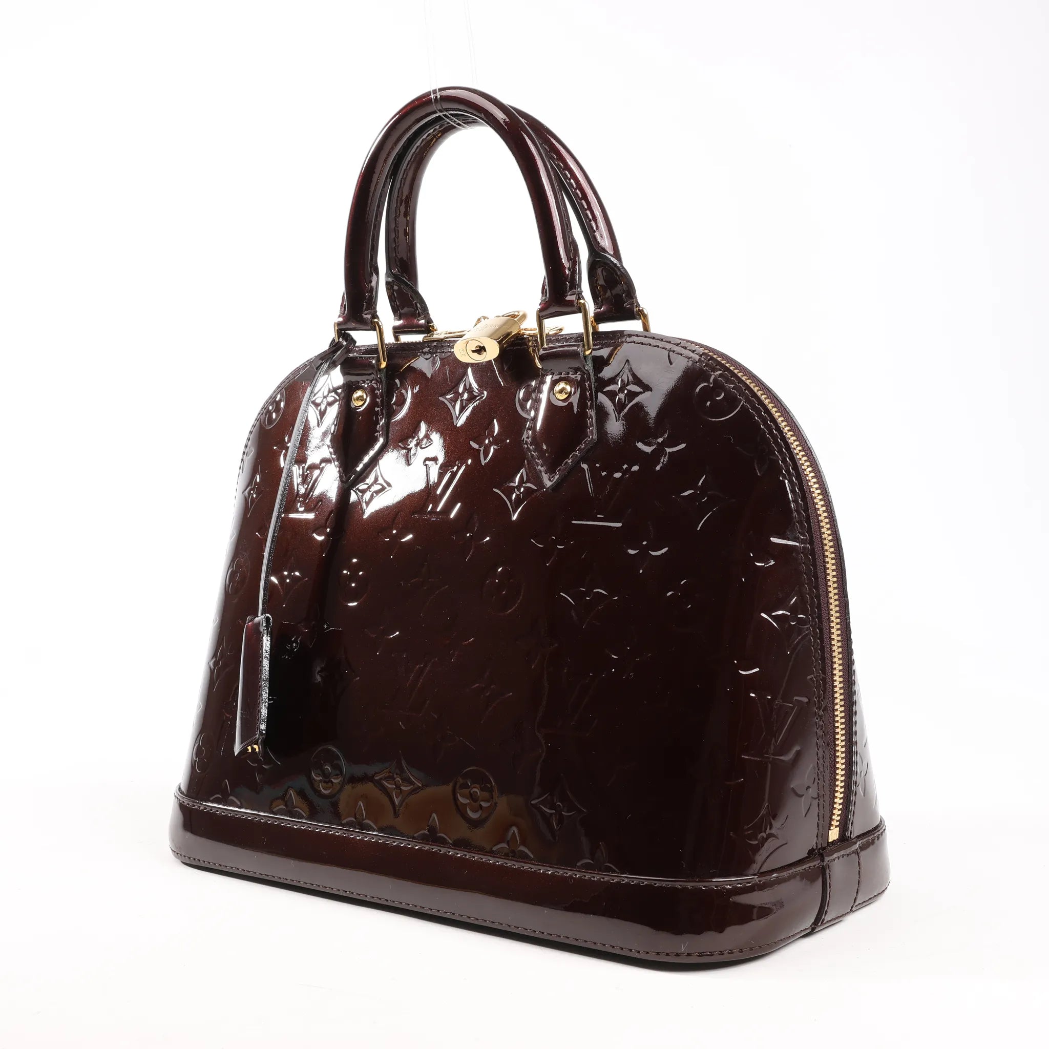 Louis Vuitton Vernis Alma PM Handbag in Amarante M91611