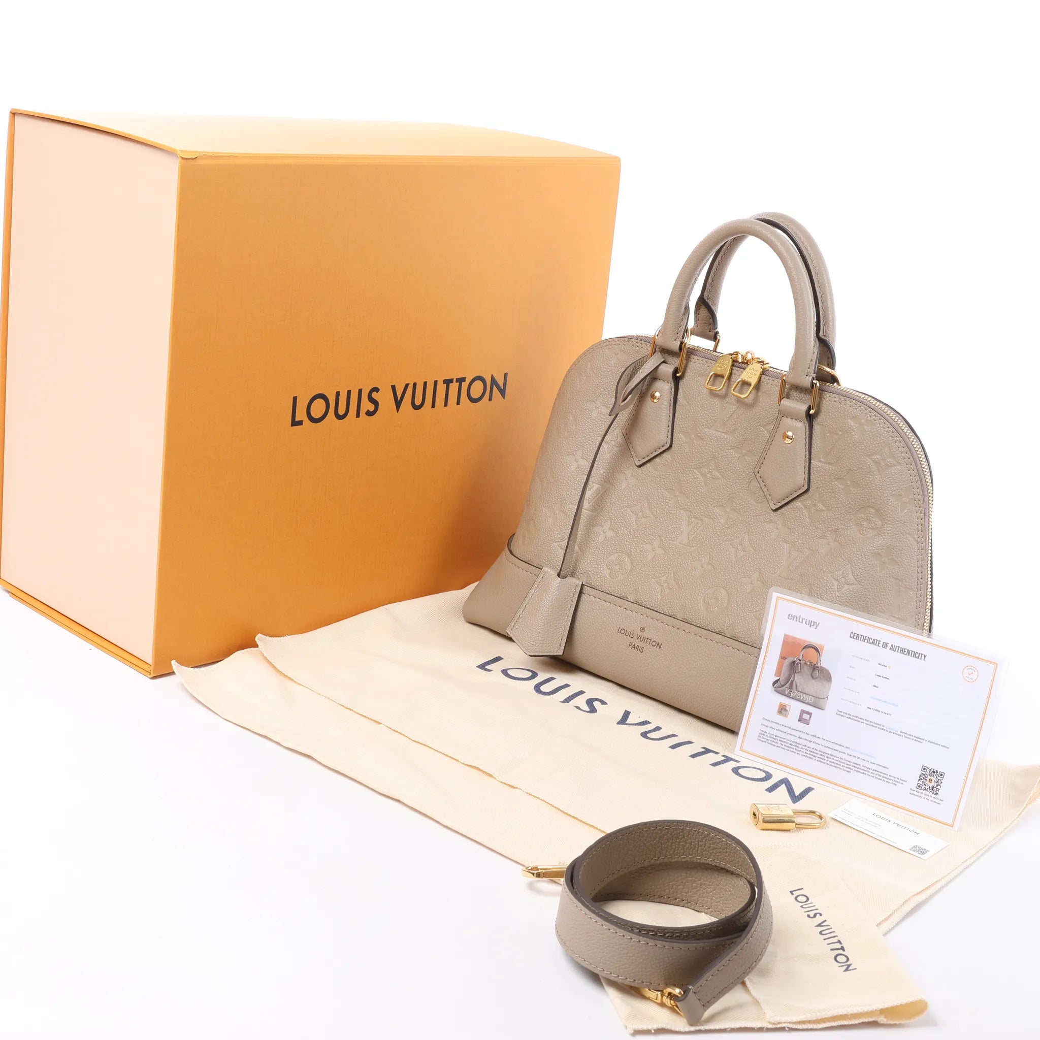 Louis Vuitton Alma PM Monogram Empreinte Neo 2Way Handbag in Beige M44885