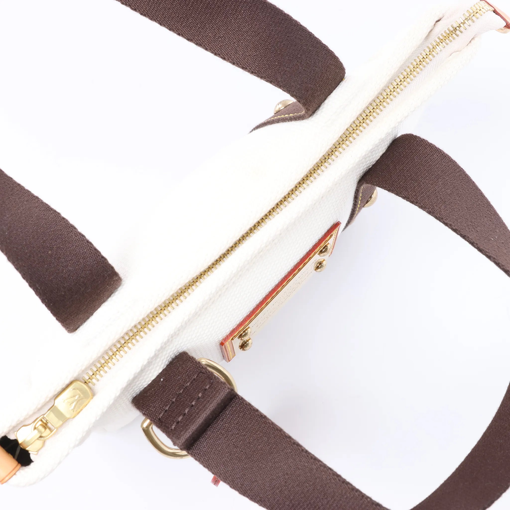 Bolso Louis Vuitton Antigua Cabas PM en Blanco x Marrón FL1005