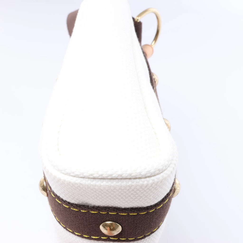 Bolso Louis Vuitton Antigua Cabas PM en Blanco x Marrón FL1005