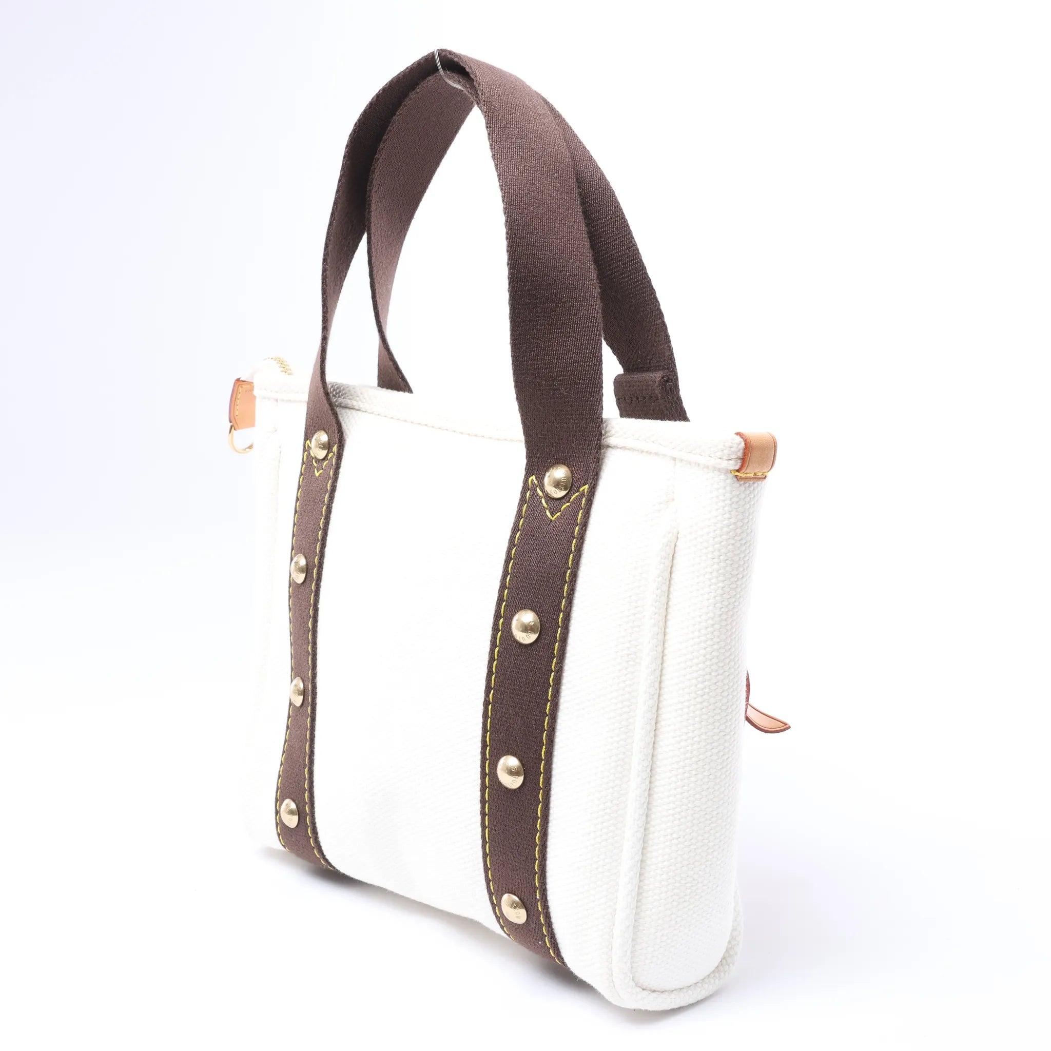 Bolso Louis Vuitton Antigua Cabas PM en Blanco x Marrón FL1005