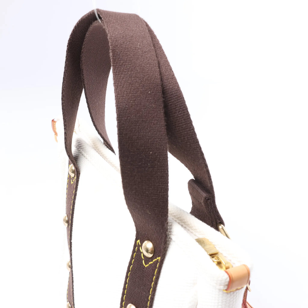 Bolso Louis Vuitton Antigua Cabas PM en Blanco x Marrón FL1005