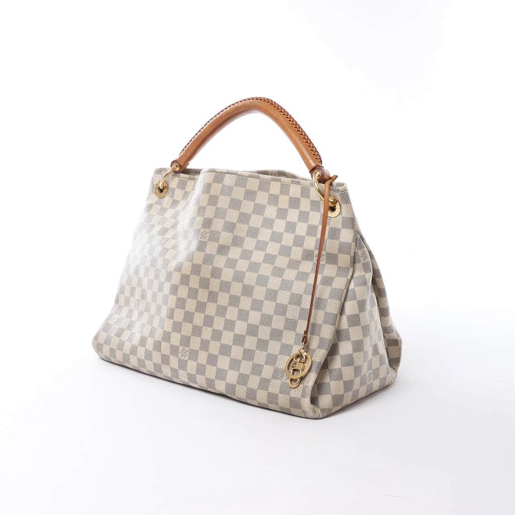 Louis Vuitton Artsy MM Damier Azur Shoulder Bag in Beige N41174