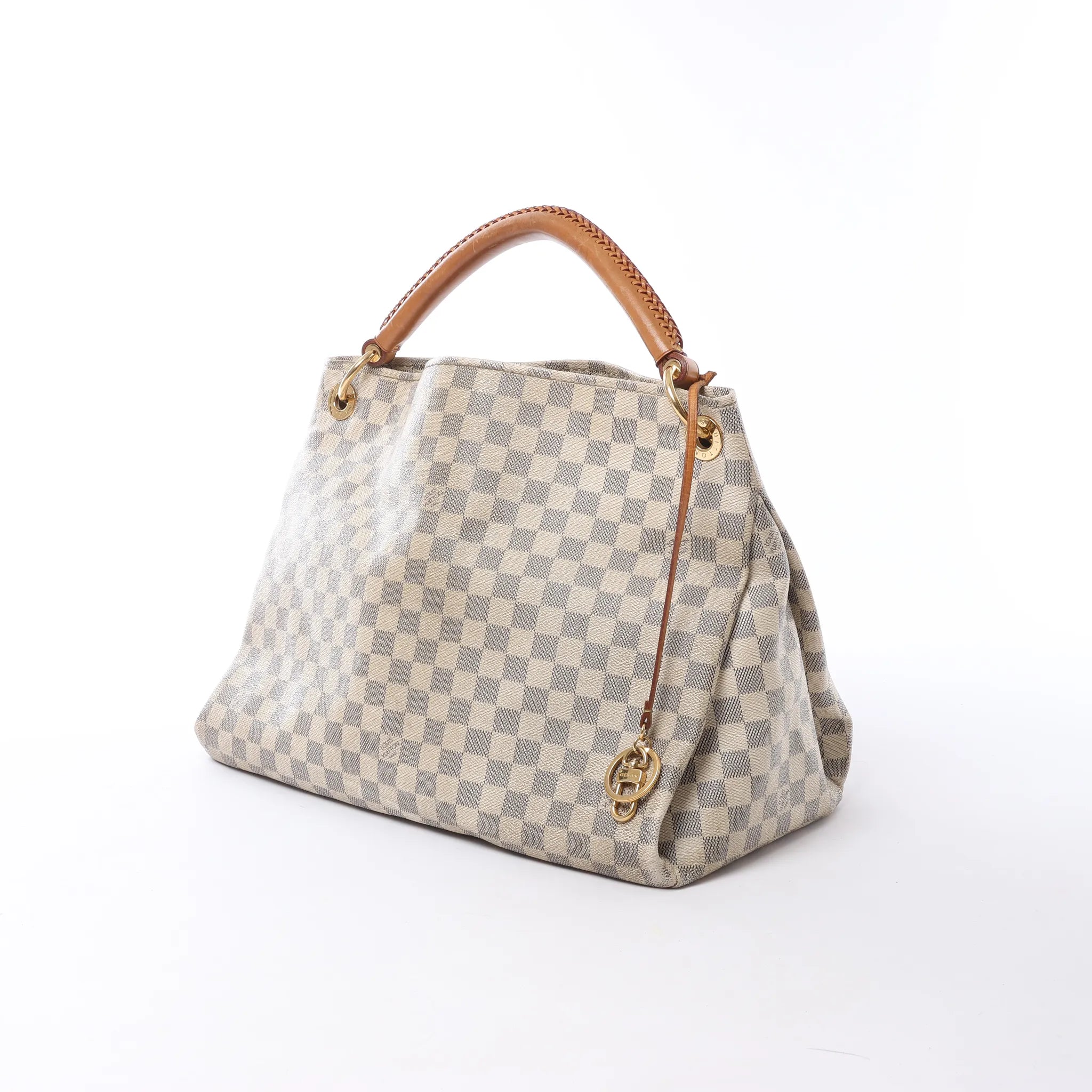 Louis Vuitton Artsy MM Damier Azur Shoulder Bag in Beige N41174