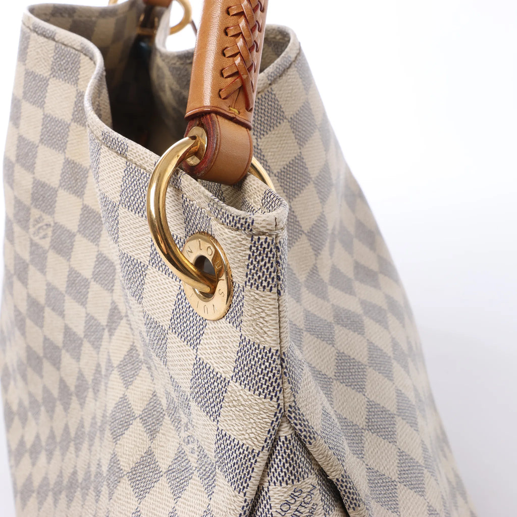 Louis Vuitton Artsy MM Damier Azur Shoulder Bag in Beige N41174