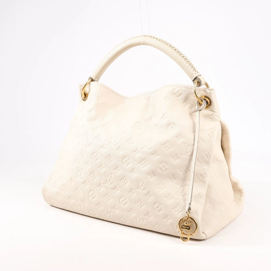 Louis Vuitton Monogram Empreinte Artsy MM Shoulder Bag in Beige M93449