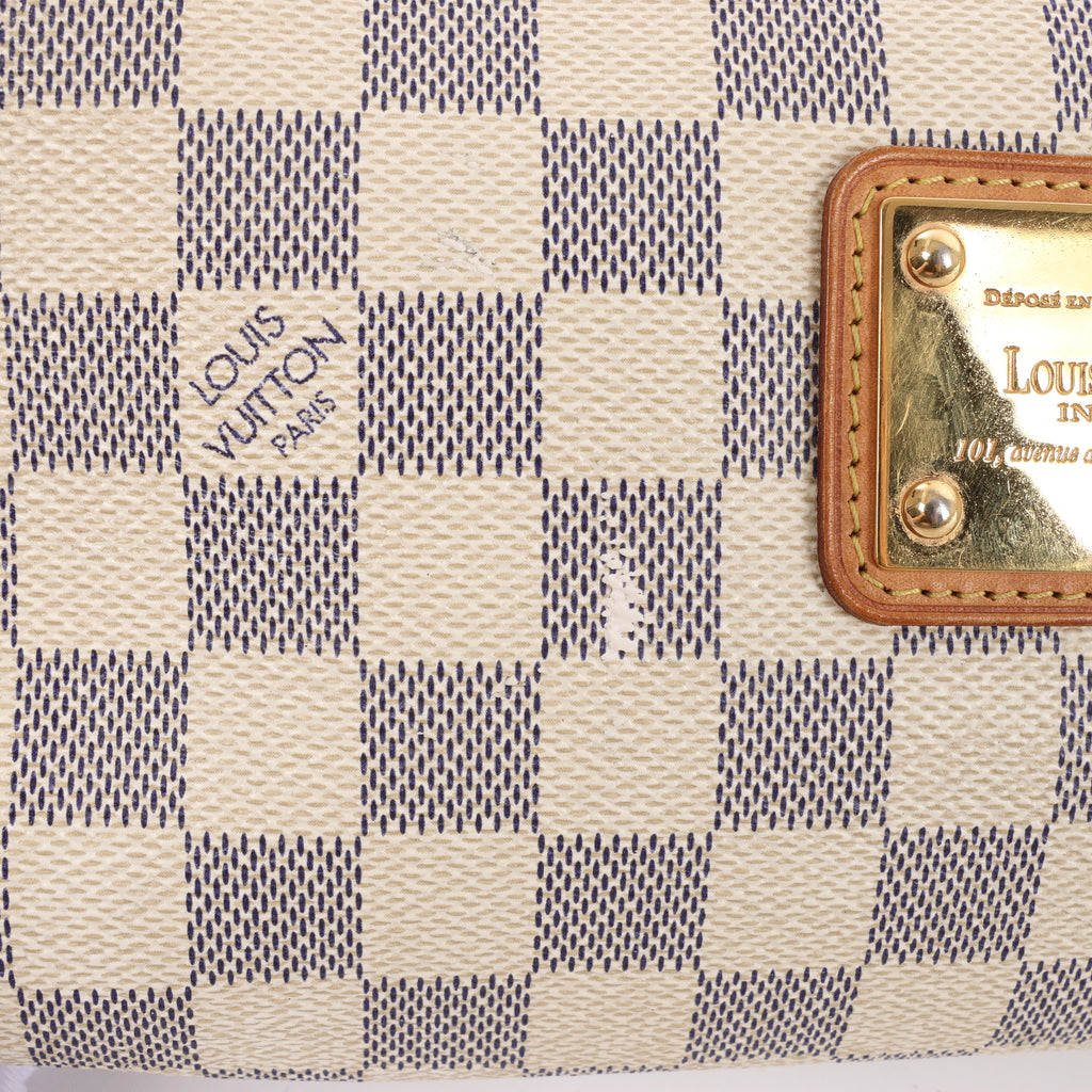 Louis Vuitton Eva Damier Azur Shoulder Bag in Beige N55214