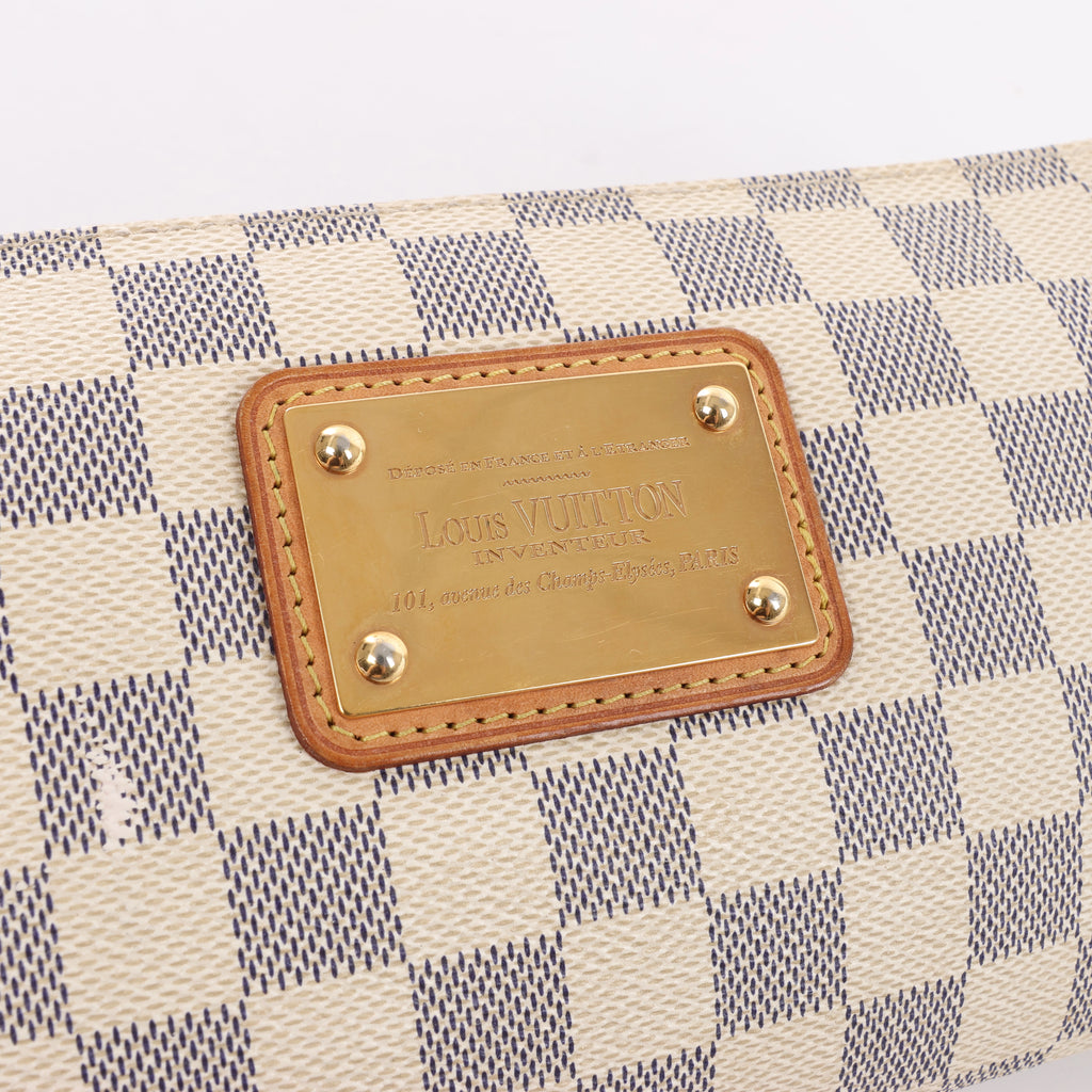 Louis Vuitton Eva Damier Azur Shoulder Bag in Beige N55214