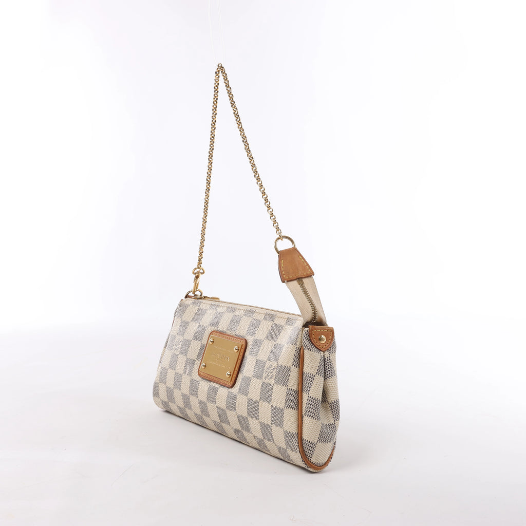 Louis Vuitton Eva Damier Azur Shoulder Bag in Beige N55214