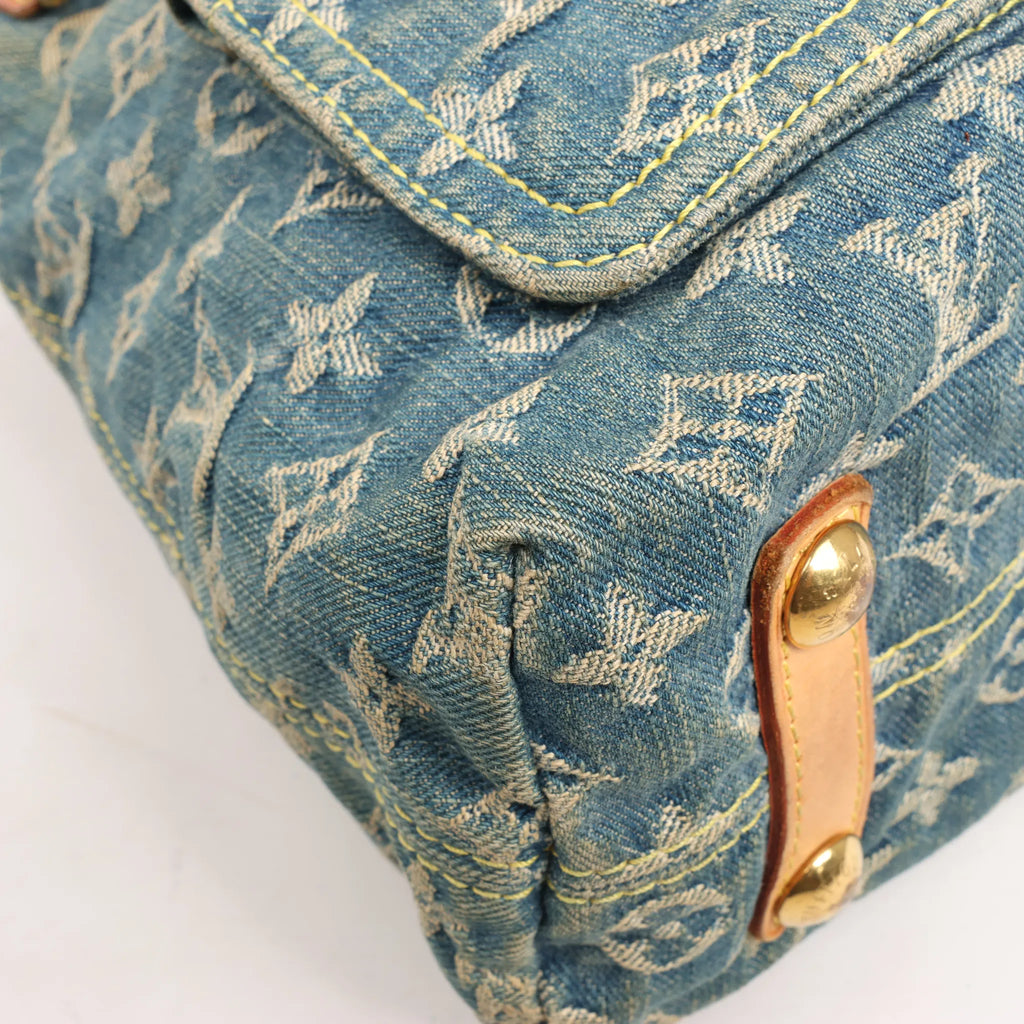 Louis Vuitton Baggy GM Monogram Denim Shoulder Bag in Blue M95048
