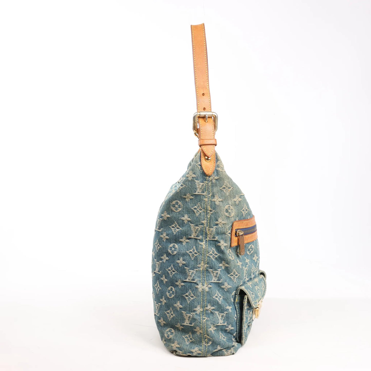 Louis Vuitton Baggy GM Monogram Denim Shoulder Bag in Blue M95048