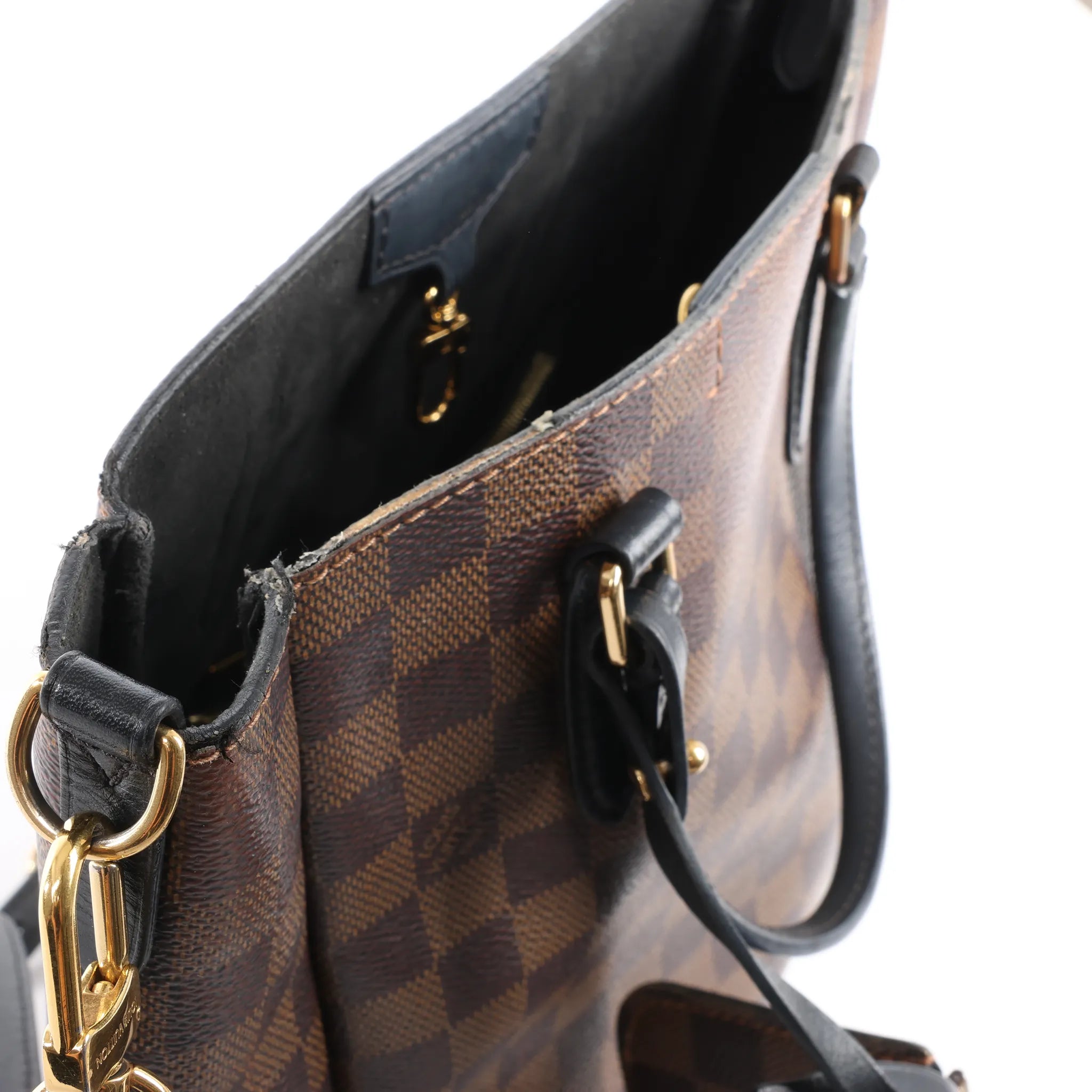 Louis Vuitton Belmont PM Damier Ebene 2Way Handbag in Brown N60348