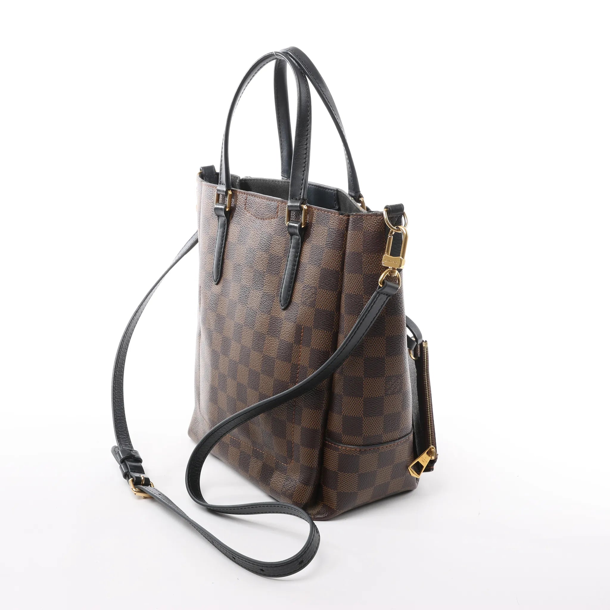 Louis Vuitton Belmont PM Damier Ebene 2Way Handbag in Brown N60348