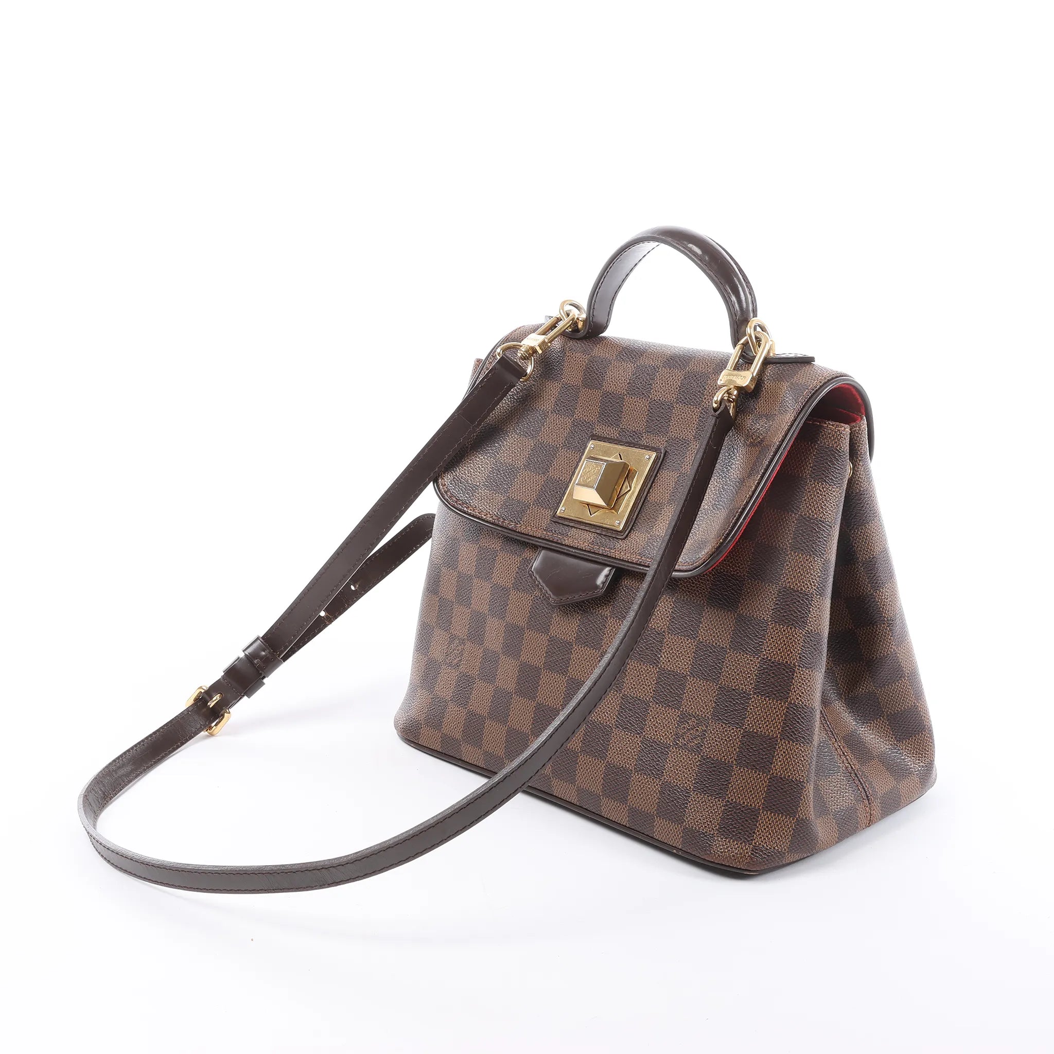 Louis Vuitton Bergamo PM Damier Ebene 2Way Handbag in Brown N41167