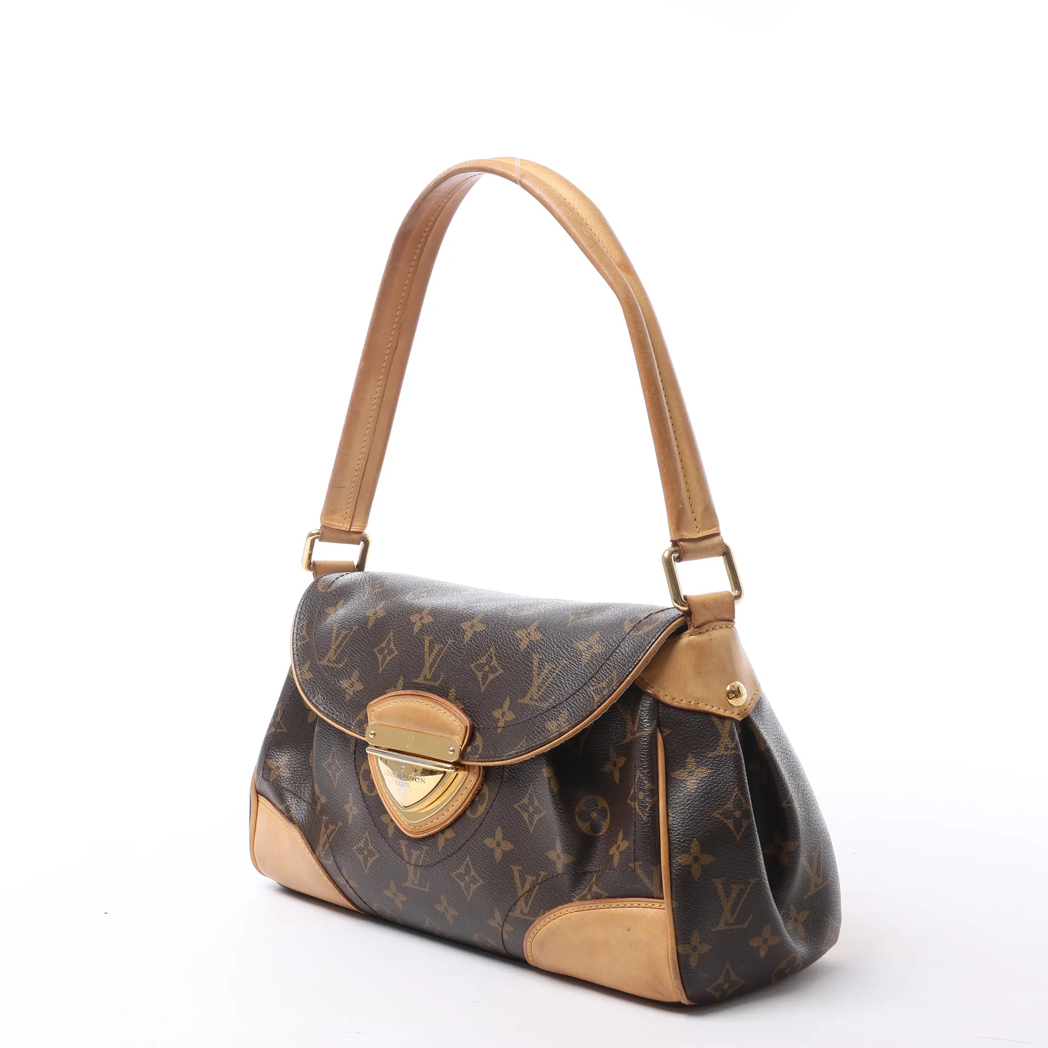 Louis Vuitton Beverly MM Monogram Canvas Shoulder Bag in Brown M40121
