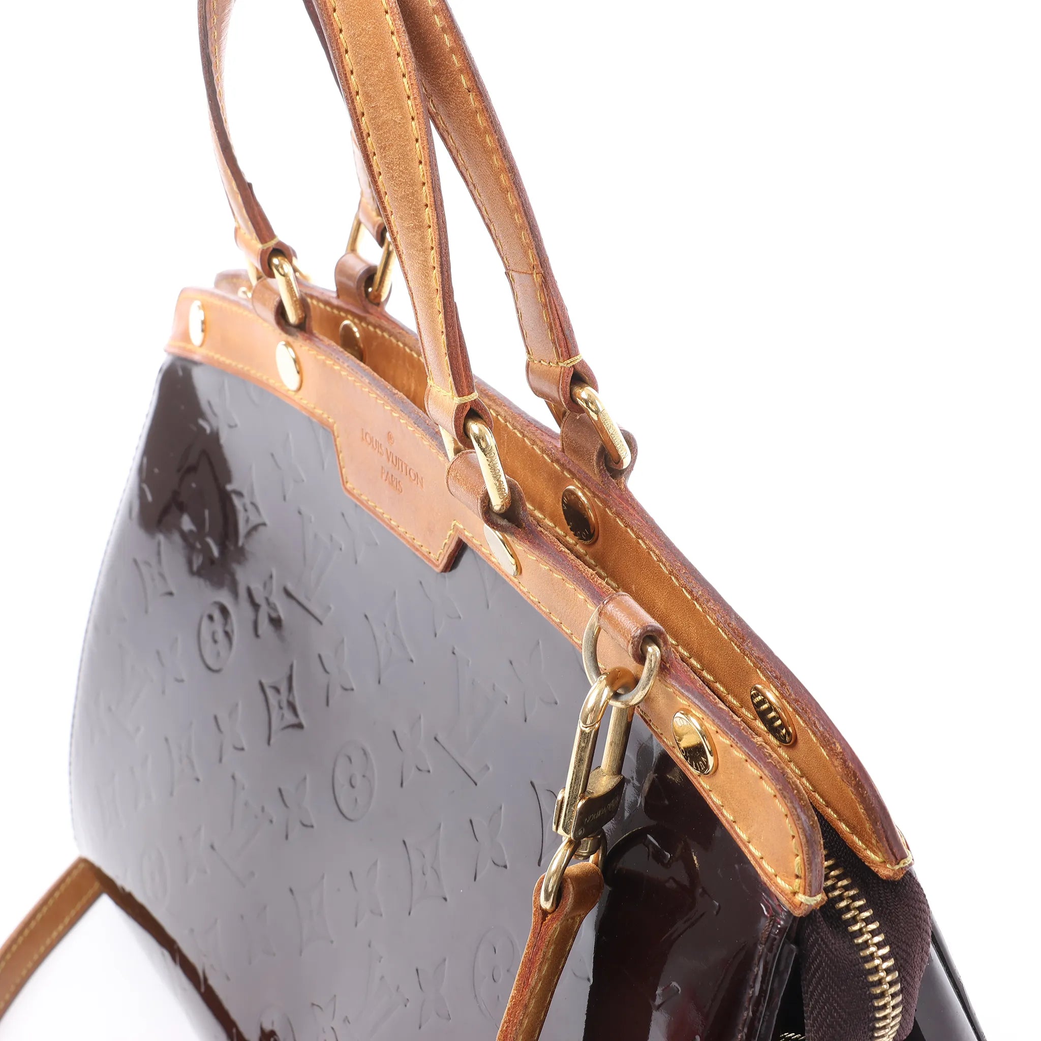 Louis Vuitton Blair MM Vernis 2Way Handbag in Amarante M91619