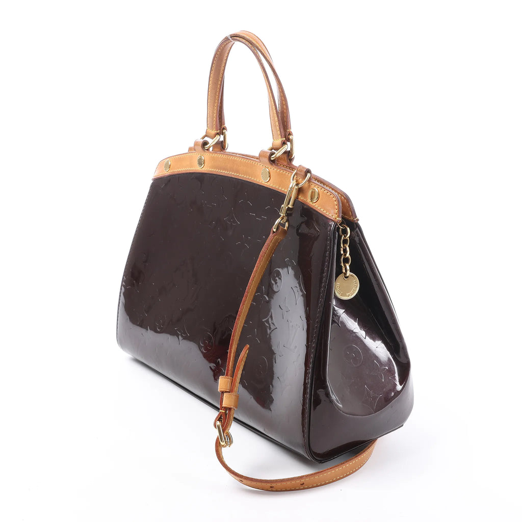 Louis Vuitton Blair MM Vernis 2Way Handbag in Amarante M91619