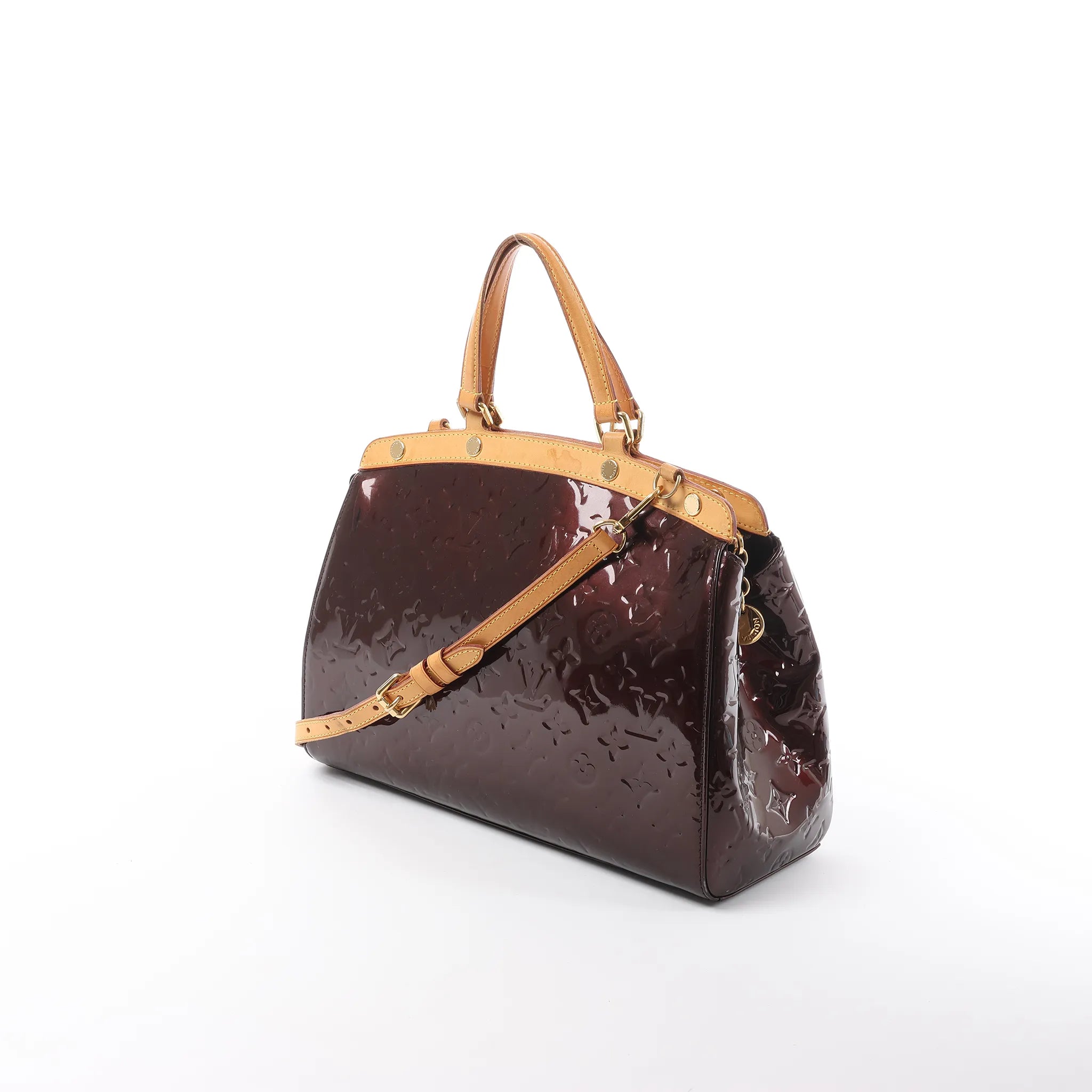 Louis Vuitton Blair MM Vernis 2Way Handbag in Amarante M91690