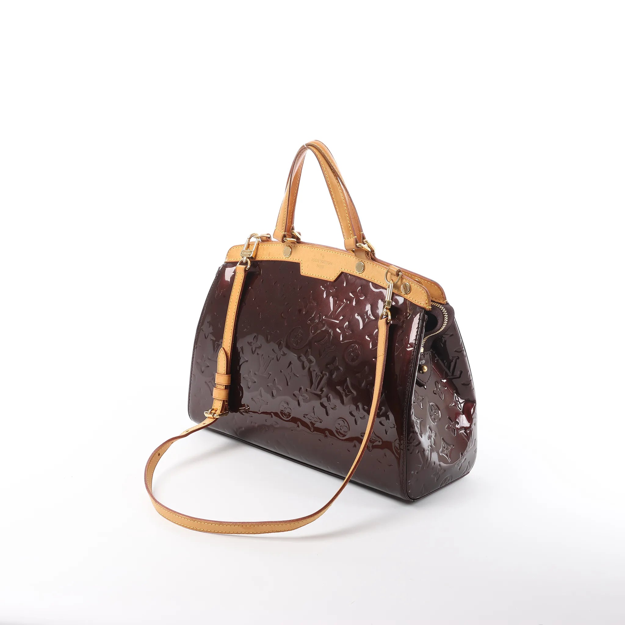 Louis Vuitton Blair MM Vernis 2Way Handbag in Amarante M91690