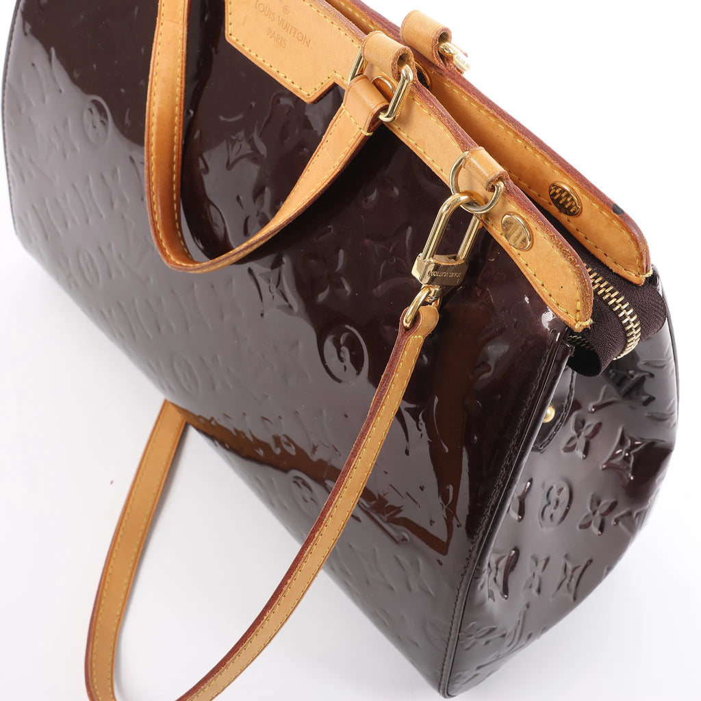 Louis Vuitton Blair MM Vernis 2Way Handbag in Amarante M91690