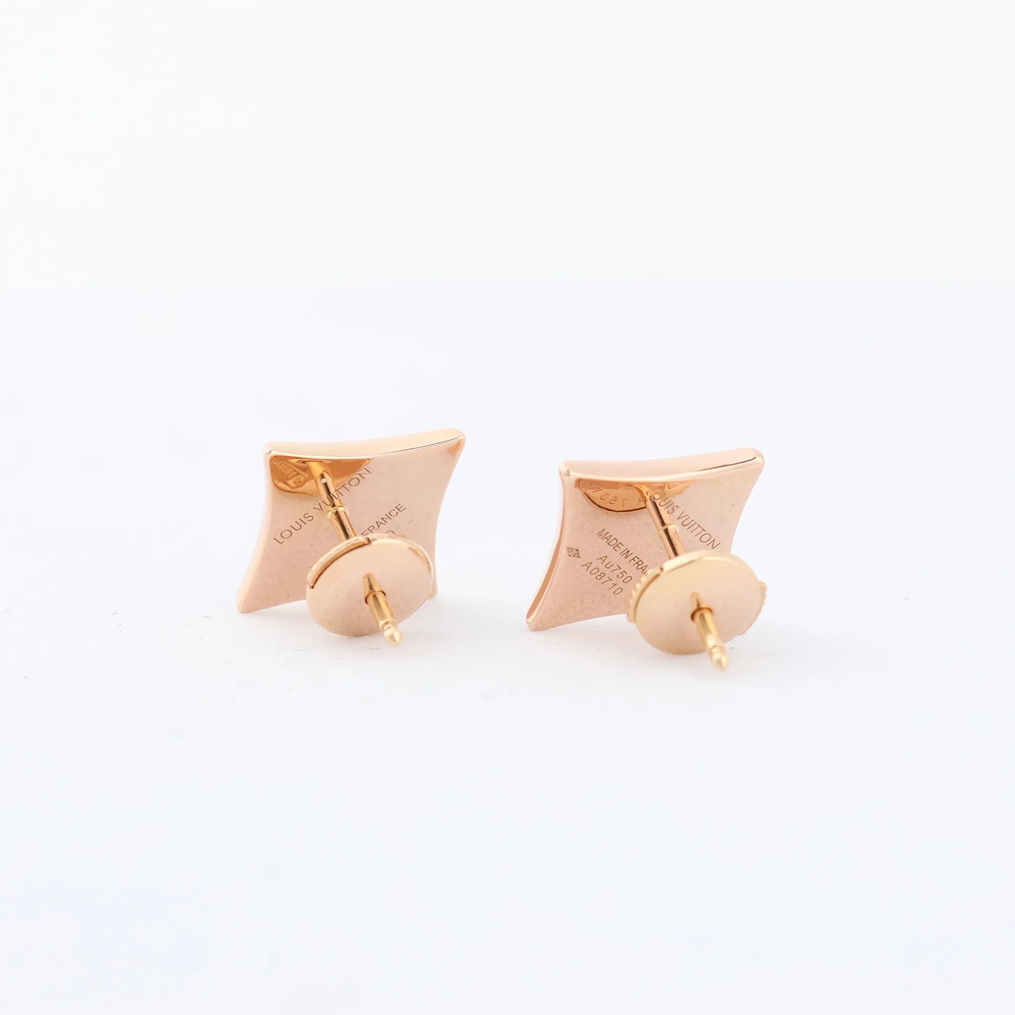Louis Vuitton Blossom Puz Star Nakre Shells Earrings 750(PG) 3.7g 464622 A08710