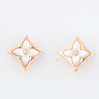 Louis Vuitton Blossom Puz Star Nakre Shells Earrings 750(PG) 3.7g 464622 A08710