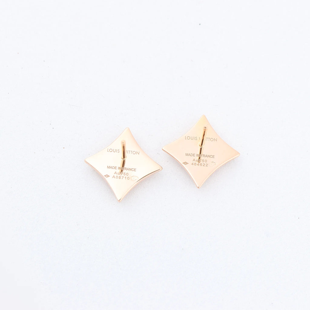 Louis Vuitton Blossom Puz Star Nakre Shells Earrings 750(PG) 3.7g 464622 A08710