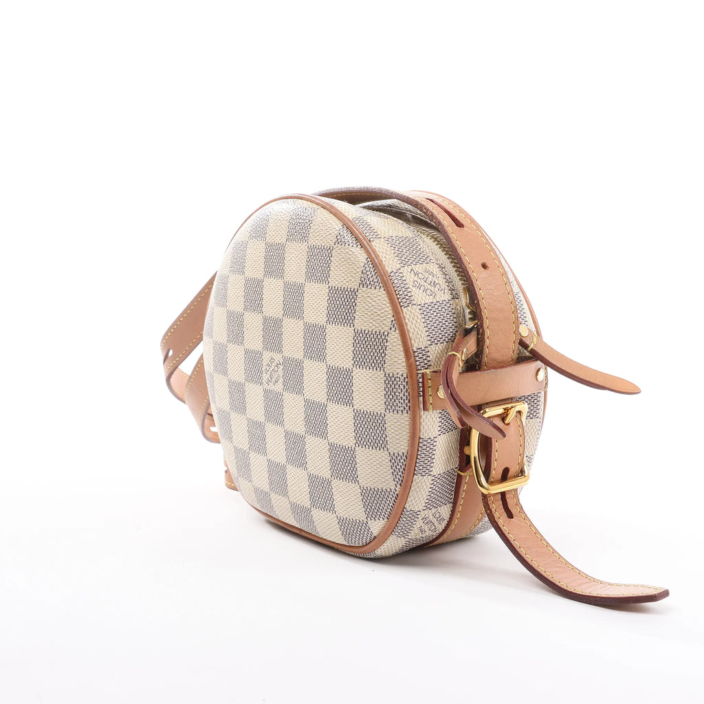 Louis Vuitton Boite Chapeau Souple Damier Azur Crossbody Bag in Beige N40333